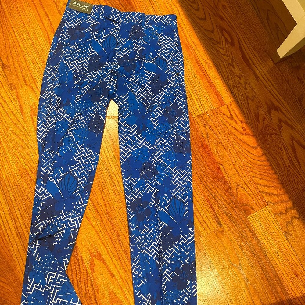 RLX Ralph Lauren Blue Geometric Men's Chinos